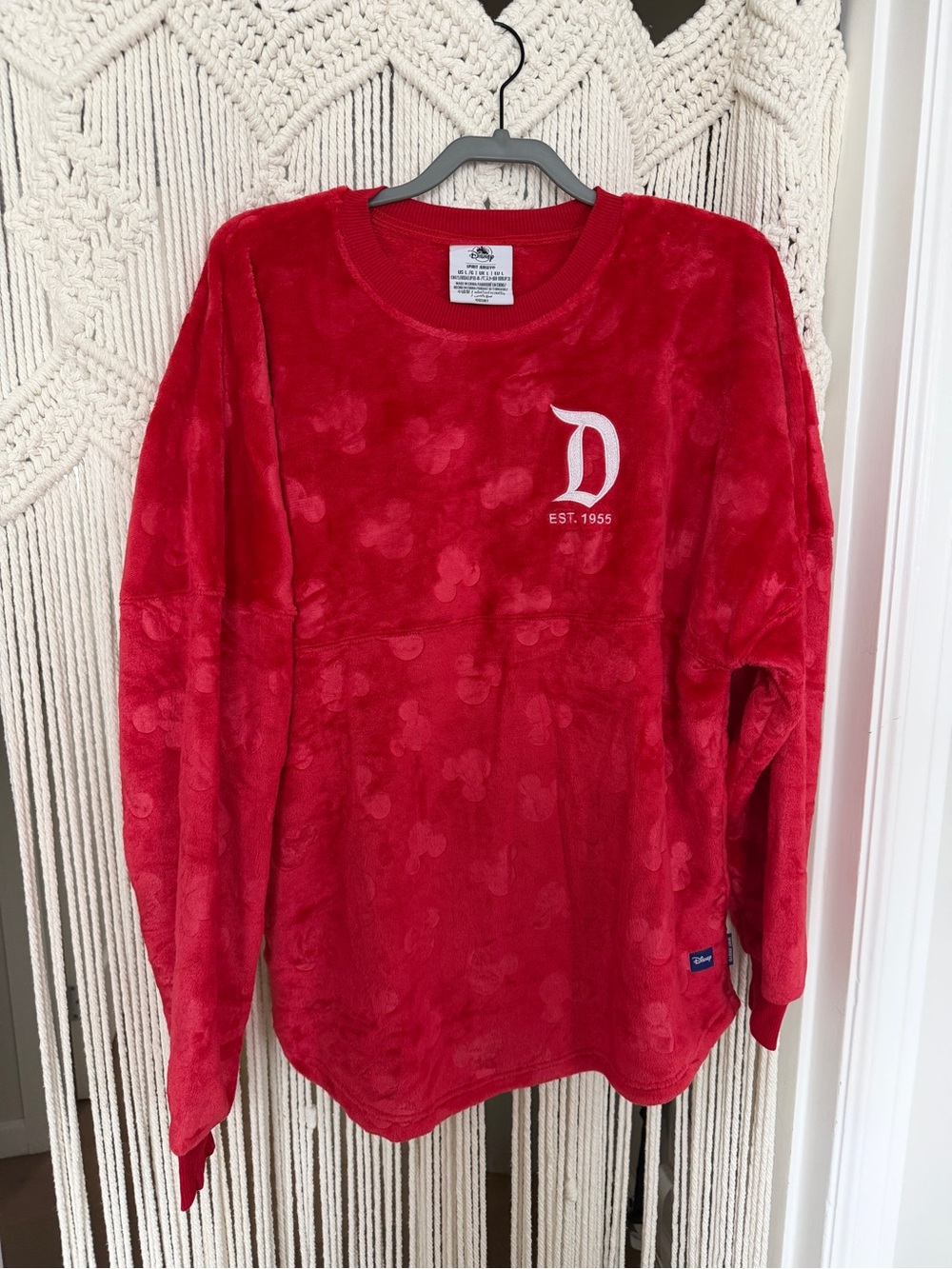 NWOT Disneyland mickey head plush spirit jersey -L